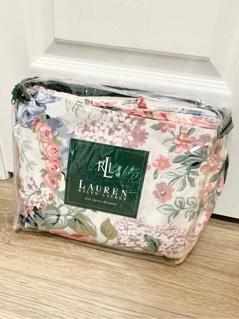 Lauren Ralph Lauren Allison Floral Bed Skirt QUEEN NEW Vintage 100% Cotton USA